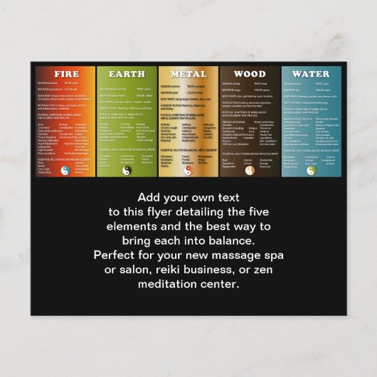 Die fünf Elemente Flyer (Vorne)