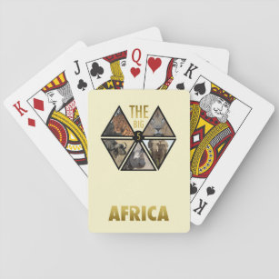 Die fünf großen Afrika spielen Karten Spielkarten