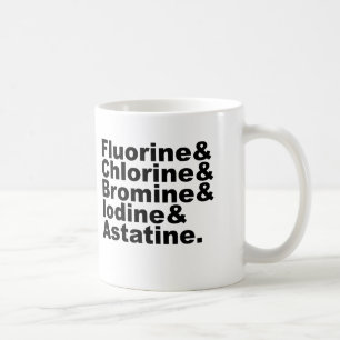 Die fünf Halogene der Chemie   Chlorbromin Kaffeetasse