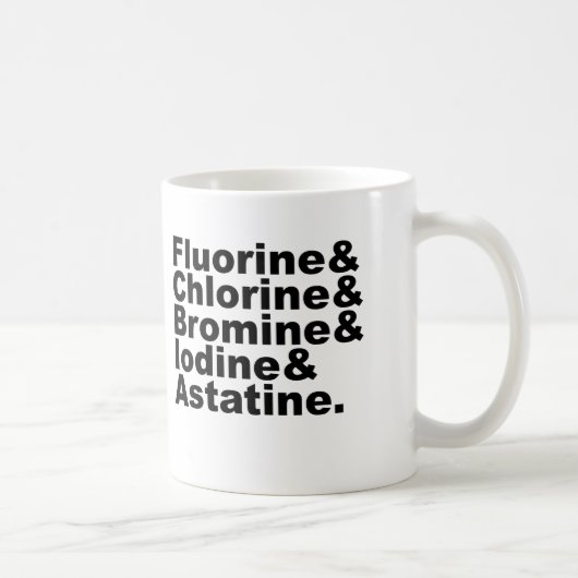 Die fünf Halogene der Chemie | Chlorbromin Kaffeetasse (Rechts)