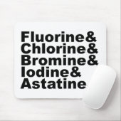 Die fünf Halogene der Chemie | Chlorbromin Mousepad (Mit Mouse)