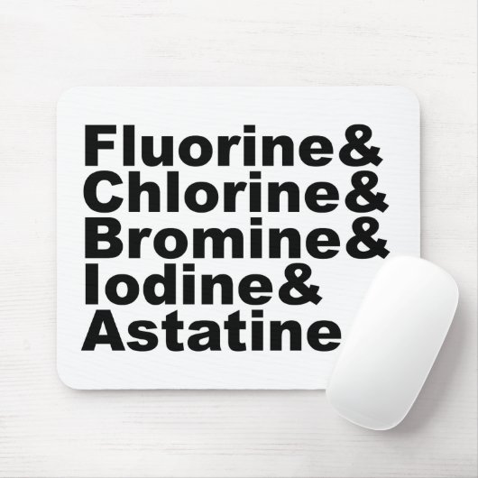 Die fünf Halogene der Chemie | Chlorbromin Mousepad (Mit Mouse)