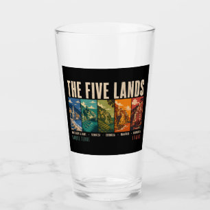 Die Fünf Länder Cinque Terre Italien Illustration Glas