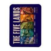 Die Fünf Länder Cinque Terre Italien Illustration Magnet (Vertikal)