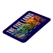 Die Fünf Länder Cinque Terre Italien Illustration Magnet (Linke Seite)