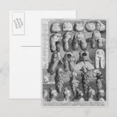 Die fünf Orden Perriwigs, 1761 Postkarte (Vorne/Hinten)