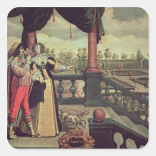 Die fünf Richtungen - Geruch Quadratischer Aufkleber