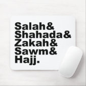 Die fünf Säulen des moslemischen Gebets-Glaubens Mousepad (Mit Mouse)