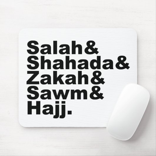 Die fünf Säulen des moslemischen Gebets-Glaubens Mousepad (Mit Mouse)