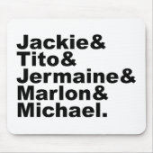 Die fünf singenden Brüder aus Gary, Indiana Mousepad (Vorne)