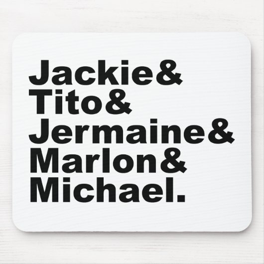 Die fünf singenden Brüder aus Gary, Indiana Mousepad (Vorne)