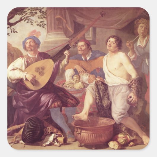 Die fünf Sinne 2 Quadratischer Aufkleber (Vorderseite)