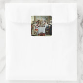 Die fünf Sinne - Geschmack Quadratischer Aufkleber (Tasche)