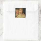 Die fünf Sinne: Geschmack Quadratischer Aufkleber (Tasche)