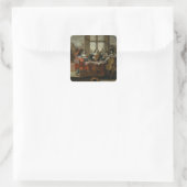 Die fünf Sinne - Hören Quadratischer Aufkleber (Tasche)
