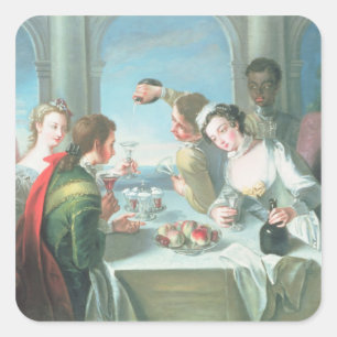 Die fünf Sinne Quadratischer Aufkleber