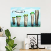 Die fünf Steinsäulen Poster (Heimbüro)