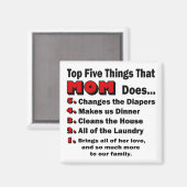 Die fünf wichtigsten Dinge, die die Mama macht, Magnet (Vorderseite/Rückseite)