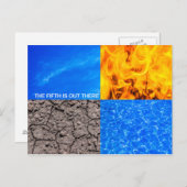 Die fünfte ist da draußen postkarte (Vorne/Hinten)