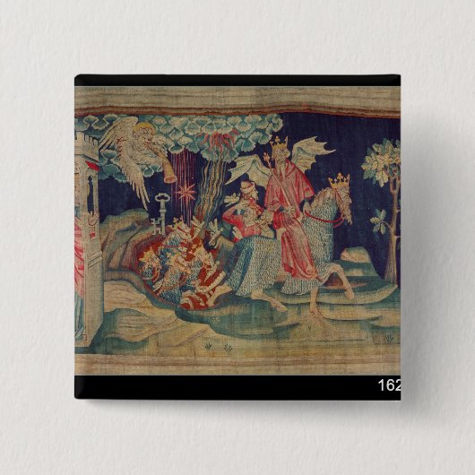 Die fünfte Trompete und die Heuschrecken Button (Vorderseite)