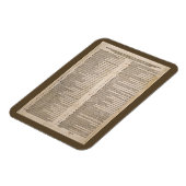 Die fünfundneunzig Thesen (Martin Luther) Magnet (Linke Seite)