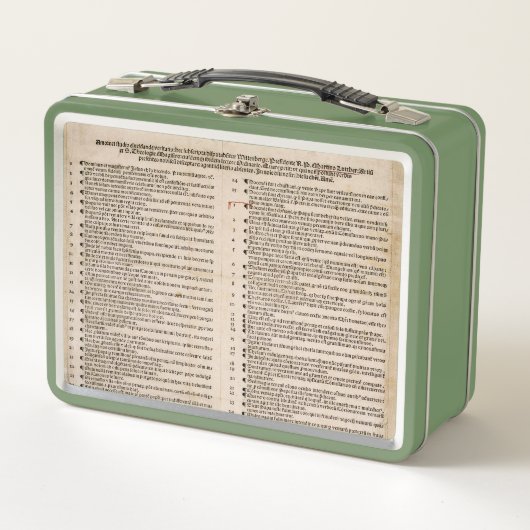 Die fünfundneunzig Thesen (Martin Luther) Metall Brotdose (Vorderseite)