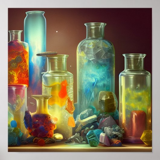 Die funktionierende Fantasiekunst des Alchemisten Poster (Vorne)