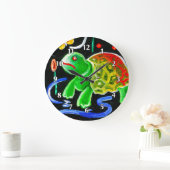 Die funky Schildkröte Große Wanduhr (Zuhause)