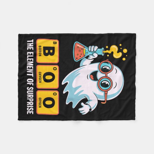Die Funny Ghost Chemie boo das Element der Überras Fleecedecke (Vorderseite (Horizontal))