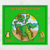 Die Funny Southern Gator Fishing Surfin anpassen Bierflaschenetikett (Einzelnes Label)