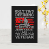 DIE für EUCH American Veterans Gift Veterans Day Karte (Gelbe Blume)