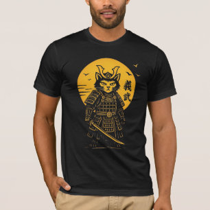 Die furchtlose Samurai Katze - miau meow krieger T-Shirt