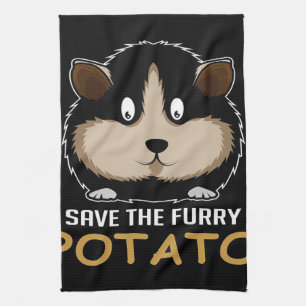 Die Furry Potato gerettet Geschenke für Guinea Geschirrtuch