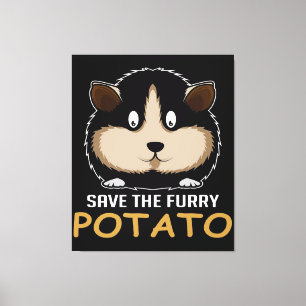 Die Furry Potato gerettet Geschenke für Guinea Leinwanddruck