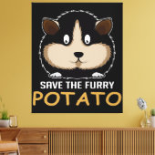 Die Furry Potato gerettet | Geschenke für Guinea Leinwanddruck (Insitu (Wohnzimmer))