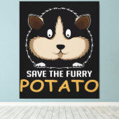 Die Furry Potato gerettet | Geschenke für Guinea Leinwanddruck (Insitu (Holzboden))