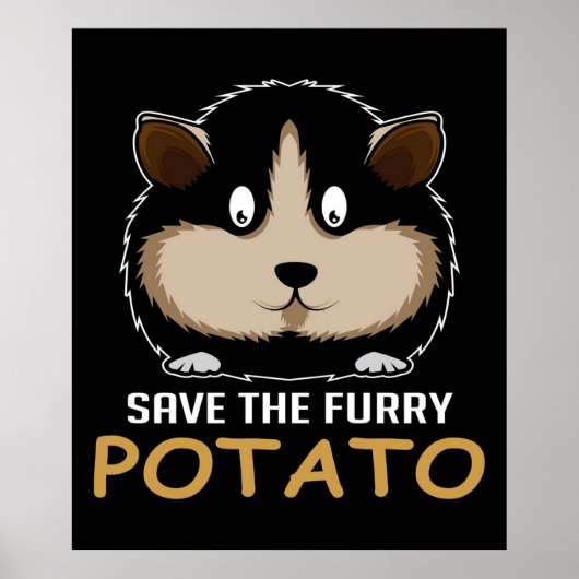 Die Furry Potato gerettet | Geschenke für Guinea Poster (Vorne)