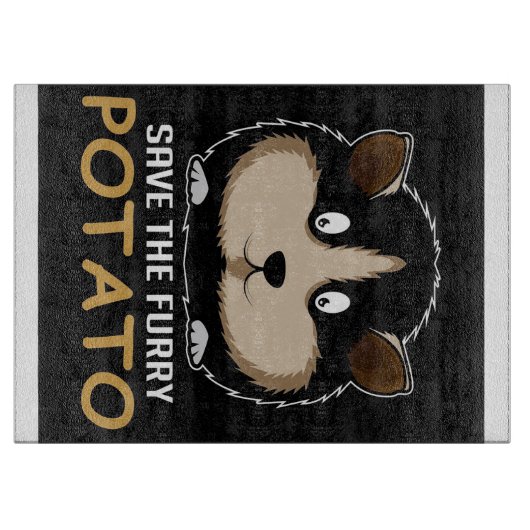 Die Furry Potato gerettet | Geschenke für Guinea Schneidebrett (Vorderseite)