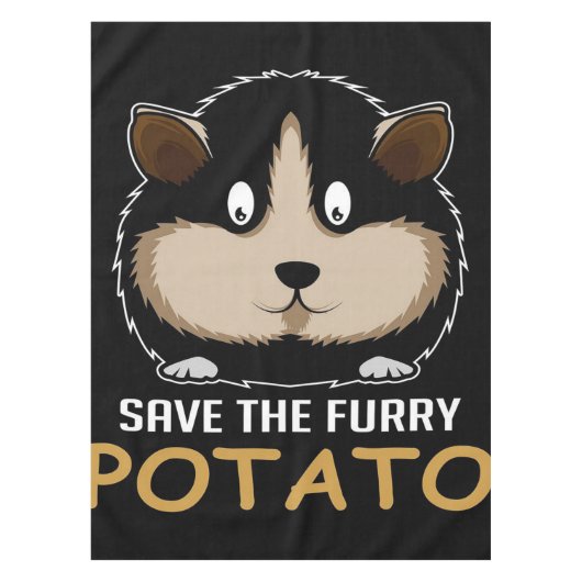 Die Furry Potato gerettet | Geschenke für Guinea Tischdecke (Vorderseite)
