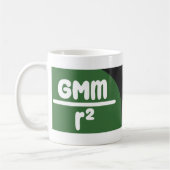 Die Fusionsformel-Tasse: F=ma und F=GMm/r^2 Kaffeetasse (Links)