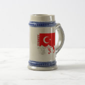 Die Fußball-Türkei-Tasse Bierglas (VorderseiteRechts)