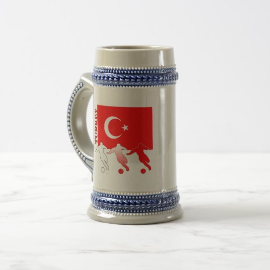Die Fußball-Türkei-Tasse Bierglas (Vorderseite Links)