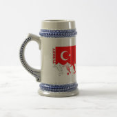 Die Fußball-Türkei-Tasse Bierglas (Links)