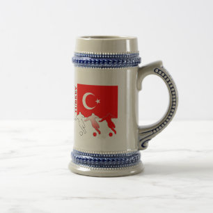 Die Fußball-Türkei-Tasse Bierglas