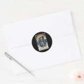 Die Fußballmutter-Tarotkarte _1 Runder Aufkleber (Umschlag)