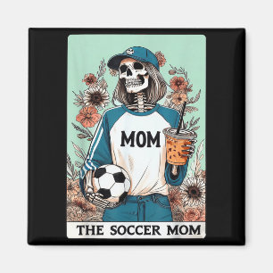 Die Fußballmutter Tarotkarte Halloween Skelettmutt Magnet