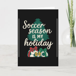 Die Fußballsaison ist mein Weihnachtsdesign Karte