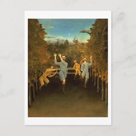 Die Fußballspieler 1908 (Öl auf Leinwand) Postkarte (Vorderseite)