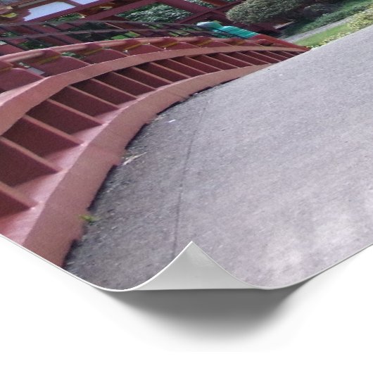 Die Fußbrücke - Byodo-In-Tempel Poster (Ecke)
