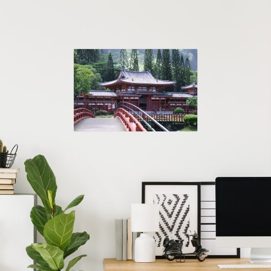 Die Fußbrücke - Byodo-In-Tempel Poster (Heimbüro)